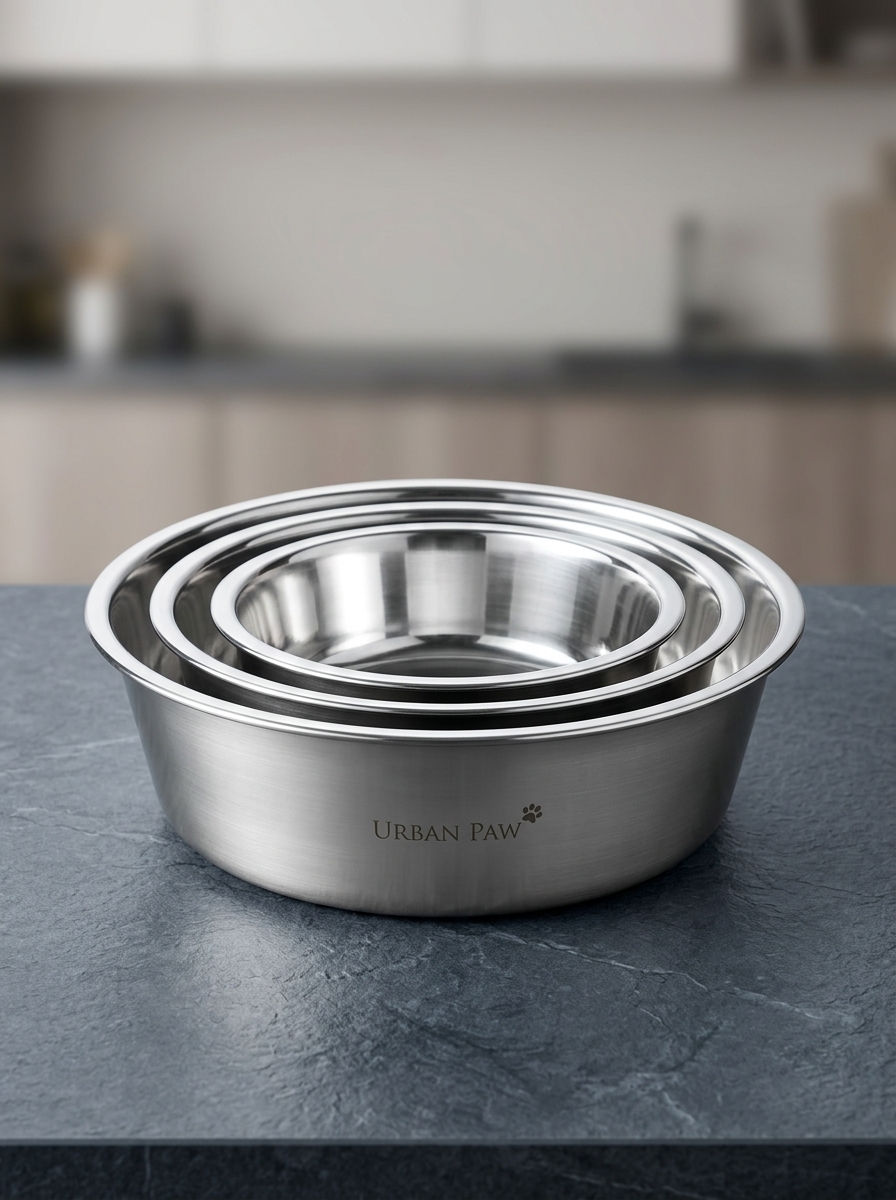 Stainless Steel Feeding Bowl for Dogs & Cats (Large)