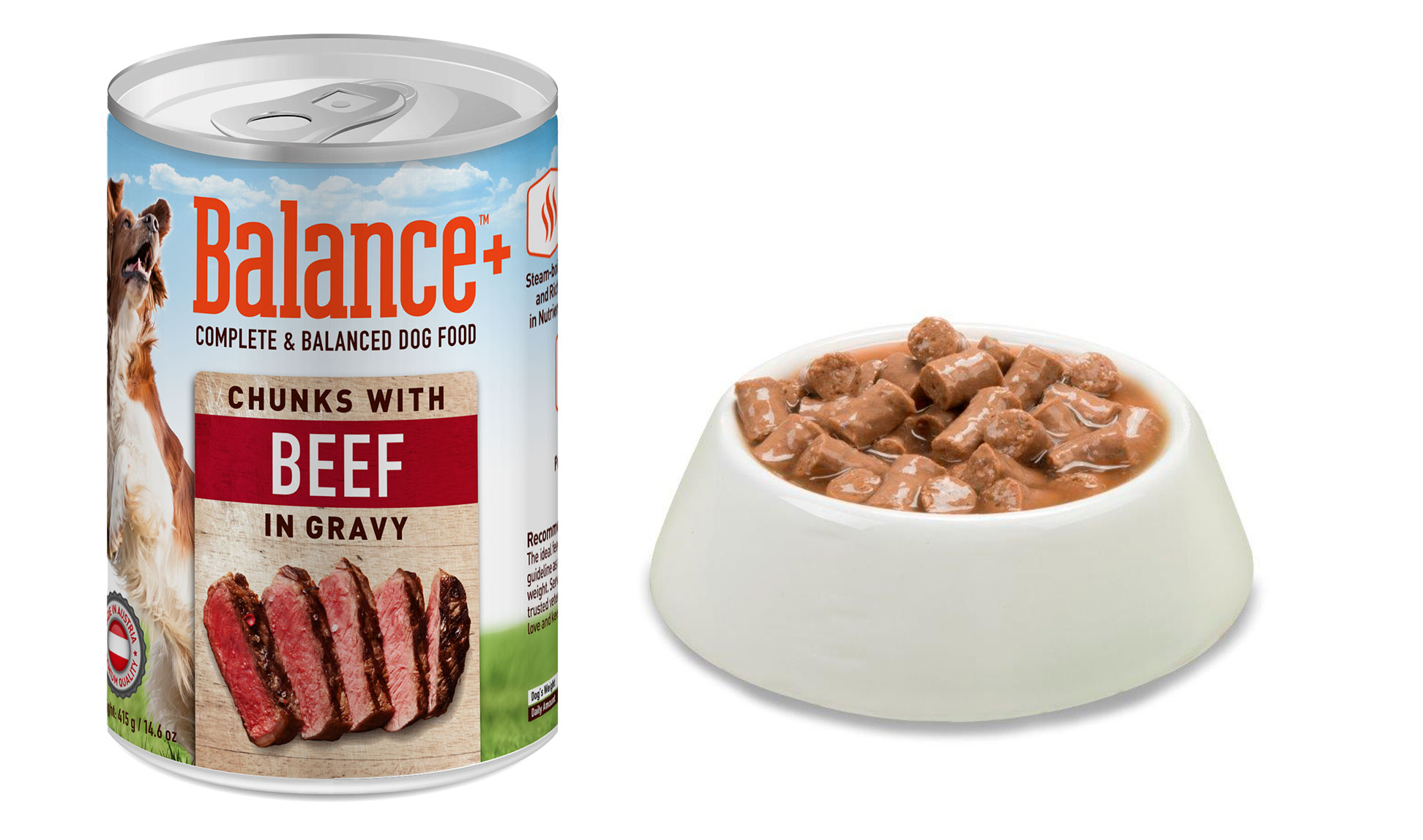 Balance Chunks with Beef in Gravy – Complete & Balanced Canned Dog Food (24 Cans)